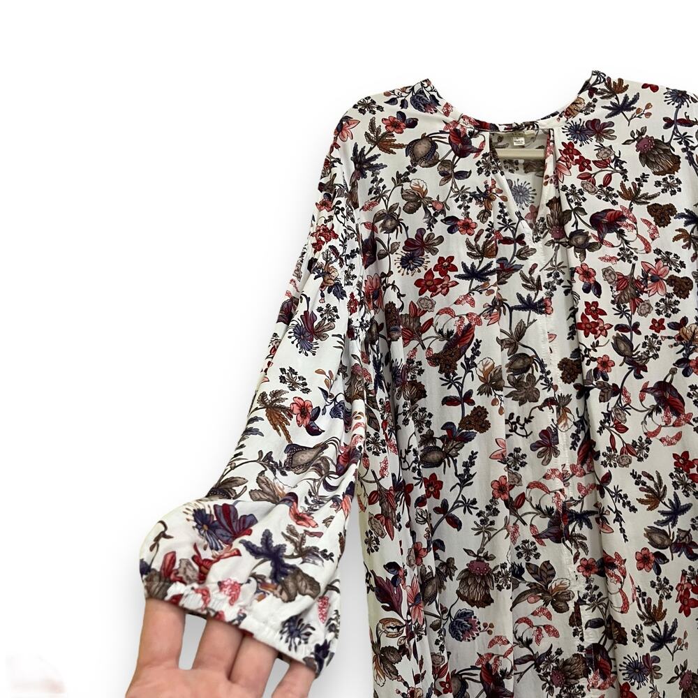 Umgee boho floral long sleeve tunic dress - Picture 3 of 7